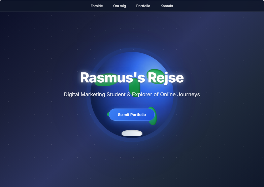 Webskitse Landing page